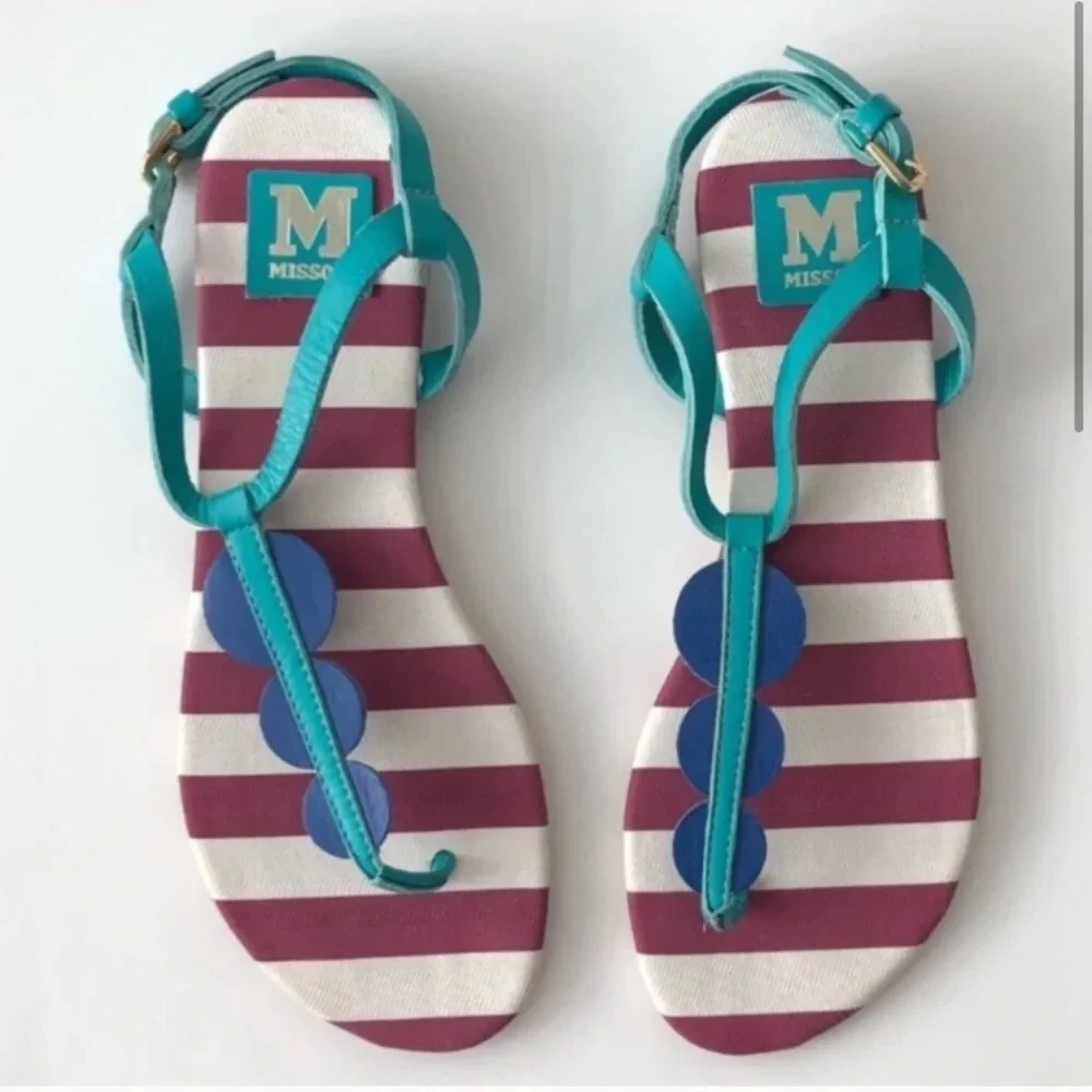 Missoni thong strap